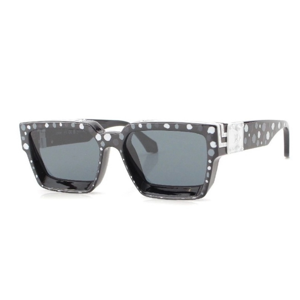 Yayoi Kusama1.1 Millionaire Sunglasses Black White Polka Dot Embossed Jacquard - Picture 2 of 11
